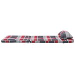 vidaXL Coussins de chaise rouges Motif à carreaux rouges Mélange de coton