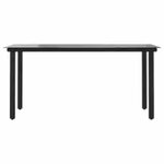 vidaXL Ensemble à manger jardin 5Pièces marron poly rotin verre