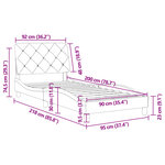 vidaXL Cadre de lit sans matelas bleu 90x200 cm velours