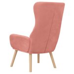vidaXL Chaise de relaxation Rose Velours