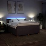 vidaXL Sommier à lattes de lit avec matelas Marron foncé 200x200 cm