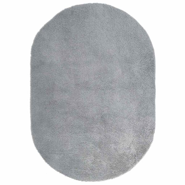 vidaXL Tapis shaggy à poils longs NAVARRA gris argenté 300x200 cm