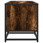 vidaXL Meuble TV chêne fumé 100x35x41 cm bois d'ingénierie et métal