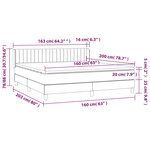 vidaXL Sommier à lattes de lit avec matelas Taupe 160x200 cm Tissu