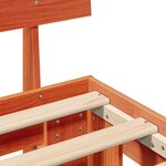 vidaXL Cadre de lit avec tête de lit Brun cire 75 x 190 cm Pin massif