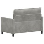 vidaXL Canapé Gris clair 126 x 81 x 87 5 cm Velours