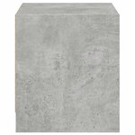 vidaXL Tables de chevet et portes vitrées 2 Pièces gris béton 35x37x42 cm