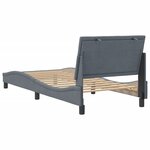 vidaXL Cadre de lit avec tête de lit Gris foncé 90x200 cm Velours