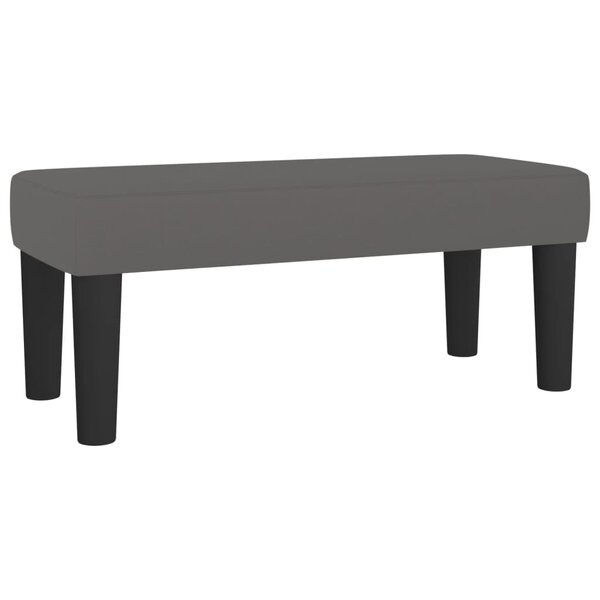 vidaXL Banc Gris 70x30x30 cm Similicuir