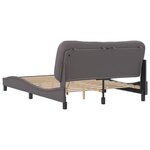 vidaXL Cadre de lit avec LED sans matelas Hvar gris 140x200 cm
