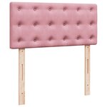 vidaXL Sommier à lattes de lit avec matelas Rose 90x200 cm Velours