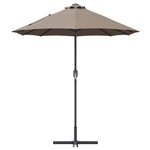 vidaXL Parasol de jardin Taupe 380 x 196 x 235 cm