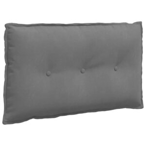 vidaXL Coussin de Dos Gris foncé 80 x 50 cm Tissu en microfibre