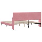 vidaXL Cadre de lit avec tête de lit Rose 180 x 200 cm Velours