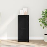 Buffet en chêne noir vidaXL - 30x30x70 cm  Fabriqué en bois d'ingénierie