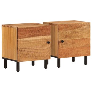 vidaXL Tables de chevet 2 Pièces 40x33x46 cm Bois d'acacia massif