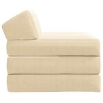 vidaXL Canapé-lit pliable Crème 200 x 70 x 10 cm