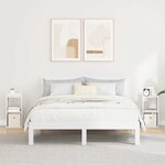 vidaXL Table de chevet avec tiroir 2 Pièces Blanc 25 5 x 22 x 49 5 cm