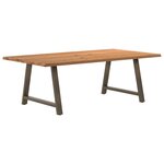 vidaXL Table à manger et bord naturel bois massif chêne rectangulaire