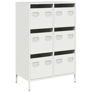 vidaXL Buffet haut blanc 68x39x101 5 cm acier