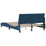 vidaXL Cadre de lit sans matelas Hanko bleu 120x200 cm tissu