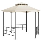 vidaXL Belvédère avec parois 3 1x2 7 m Crème