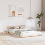 vidaXL Cadre de lit plateforme avec tables de chevet 120x200cm en bois massif