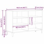 vidaXL Buffet Noir 103.5 x 35 x 70 cm Bois d'ingénierie