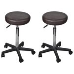 vidaXL Tabourets de bureau lot de 2 Marron 35 5x84 cm Similicuir