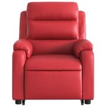 vidaXL Fauteuil inclinable de massage électrique rouge similicuir