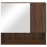 vidaXL Armoire Miroir Chêne brun 59 x 17 x 55 cm Bois d'ingénierie