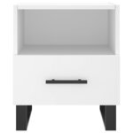 vidaXL Tables de chevet 2 Pièces blanc 40x35x47 5 cm bois d’ingénierie