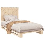 vidaXL Cadre de lit sans matelas avec tête de lit 100x200 cm