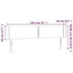 vidaXL Tête de lit avec oreilles Rose 183x16x78/88 cm Velours