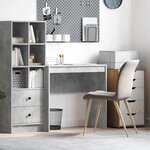 vidaXL Bureau Gris béton 80 x 40 x 76 cm Bois d'ingénierie