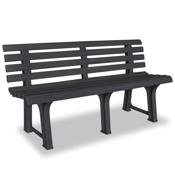vidaXL Banc de jardin 145 5 cm plastique anthracite