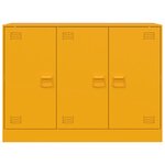 vidaXL Buffet jaune moutarde 99x39x73 cm acier