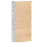 vidaXL Armoire à chaussures gris béton 80x39x180 cm en bois aggloméré