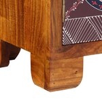 vidaXL Meuble TV multicolore 90x30x45 bois massif d'acacia