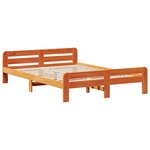 vidaXL Cadre de lit sans matelas cire marron 150x200cm bois pin massif