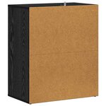 vidaXL Cabinet à chaussures avec étagère Chêne noir 60 x 35 x 70 cm