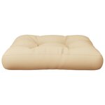 vidaXL Coussin de palette beige 50x50x12 cm tissu