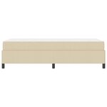 vidaXL Lit à ressorts Crème  Noir 90 x 200 cm Tissu  Bois Engineered