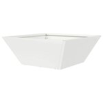vidaXL Jardinière Bol De Jardin Blanche 40x40x15 cm En Acier