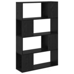vidaXL Centre de divertissement Noir 80 x 24 x 124 cm