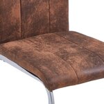 vidaXL Ensemble de salle à manger 5 Pièces Similicuir daim Marron