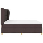 vidaXL Lit à ressorts avec matelas gris foncé 90x190 cm Marron foncé