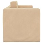 vidaXL Canapé-lit pour enfants 2 places crème peluche douce