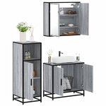 vidaXL Ensemble de meubles de salle de bain 3 Pièces Sonoma gris