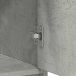 vidaXL Buffet avec tiroir gris béton 80x34x76 cm bois d'ingénierie